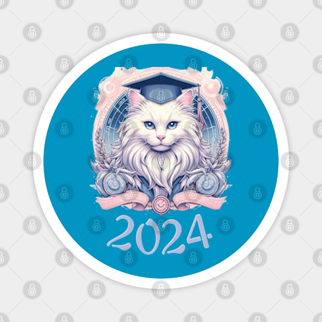 Graduation 2024 Majestic Cat Magnet by Malus Cattus